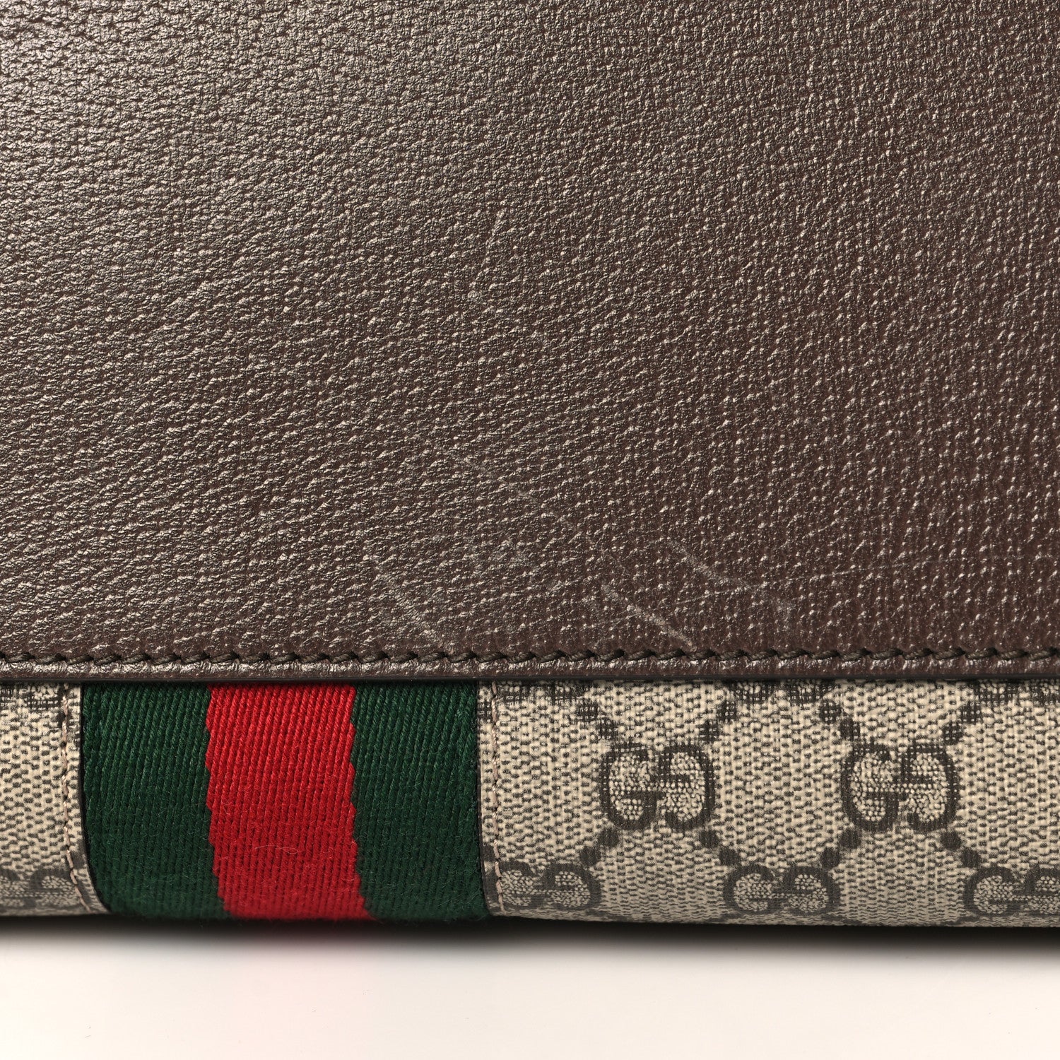 Gucci GG Supreme Monogram Web Medium Ophidia Tote Bag Brown 12 of 13