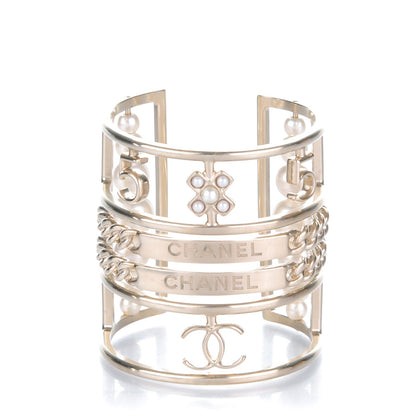 Chanel Metal Pearl CC Cuff Gold 1 of 5