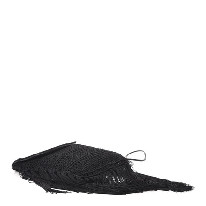 Saint Laurent Crochet Fringe Monogram Serpent Anita Small Crossbody Black 4 of 9