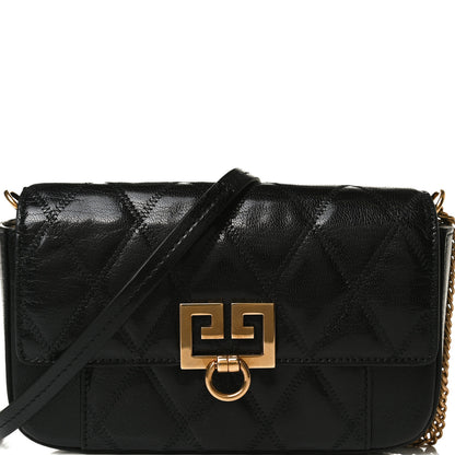 Givenchy Goatskin Quilted GV3 Mini Pocket Convertible Bag Black 7 of 14