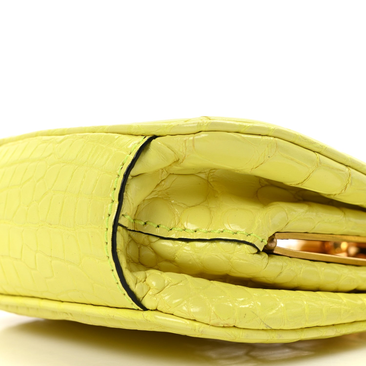 Burberry Alligator Mini Frame Bag Neon Yellow 1701256 – FASHIONPHILE