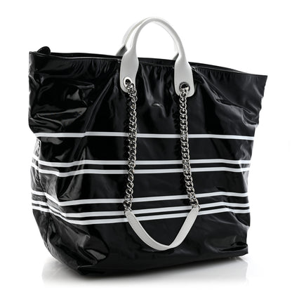 Chanel Vinyl Large La Pausa Bay Shopping Bag Black 3 of 12