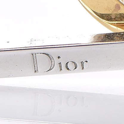 Christian Dior Your Dior Logo Stud Earrings Silver Gold 3 of 4