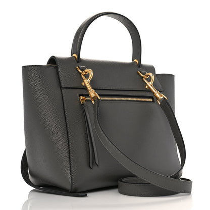 Celine Grained Calfskin Micro Belt Bag Grey 3 of 9