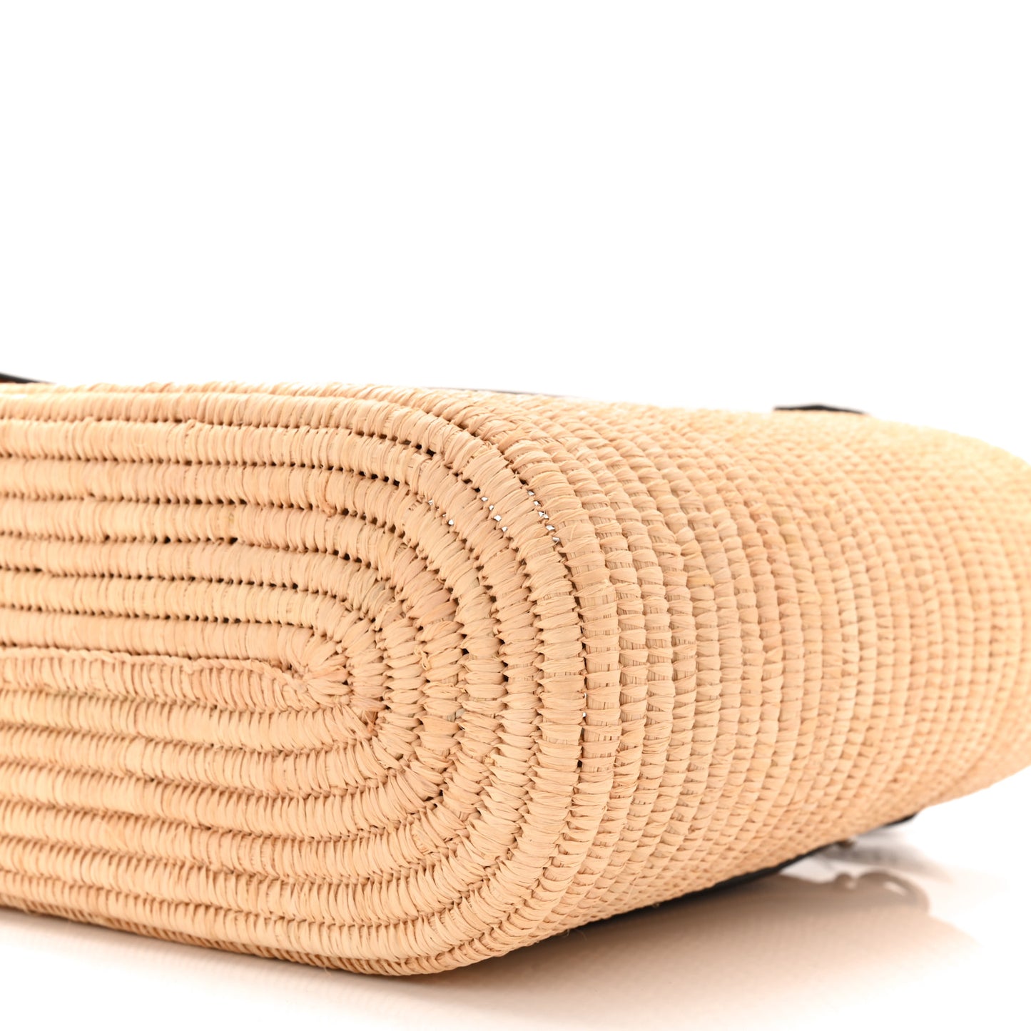 Raffia Small Square Basket Tote Bag Natural Tan