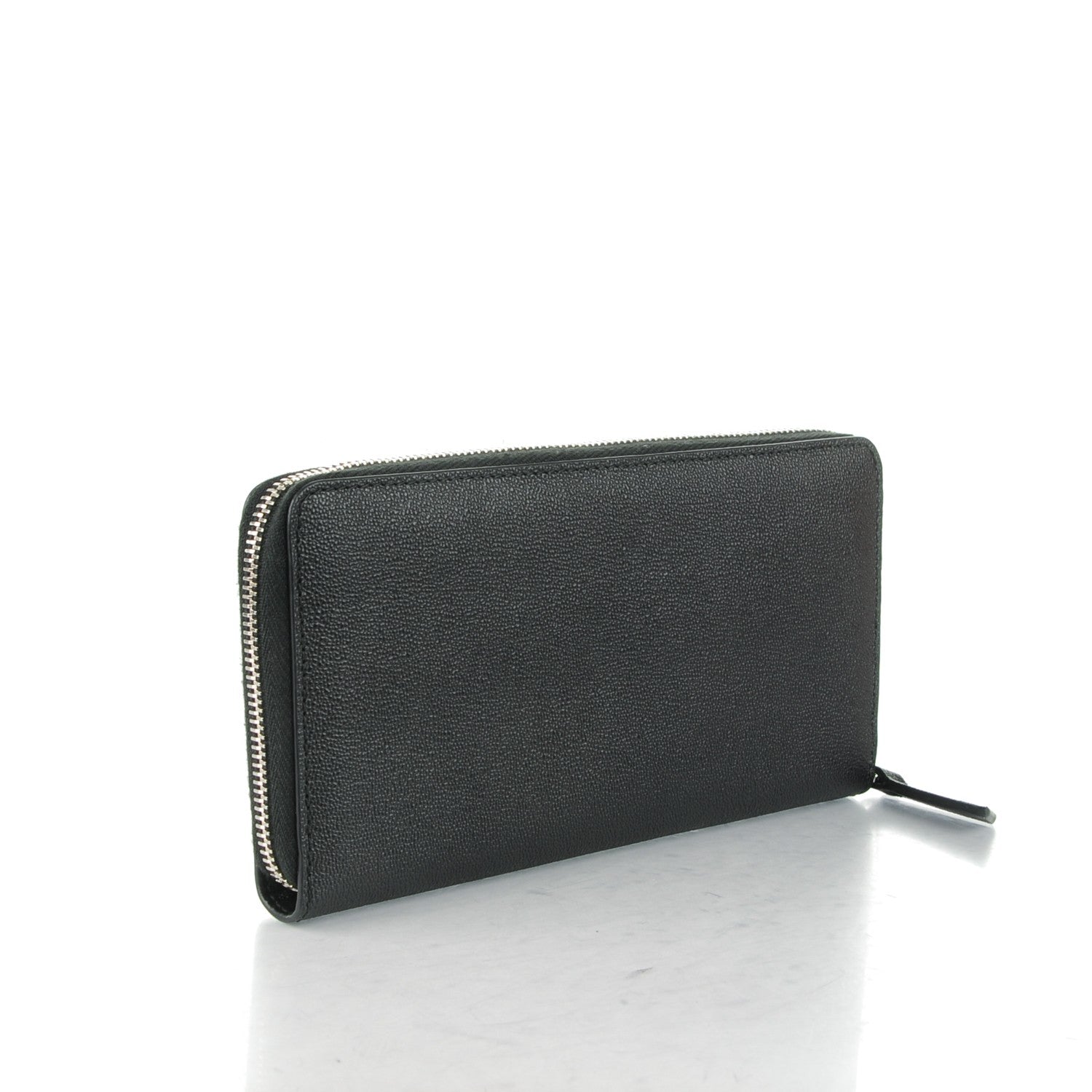 Alexander McQueen Calfskin Insignia Continental Zip Wallet Black 3 of 7