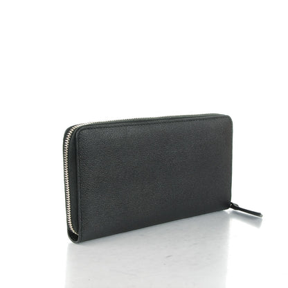 Alexander McQueen Calfskin Insignia Continental Zip Wallet Black 3 of 7