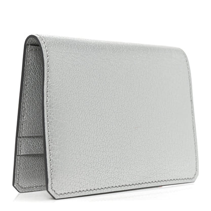 Hermes Metallic Chevre Chamkilight Medor Card Holder Argent 2 of 7