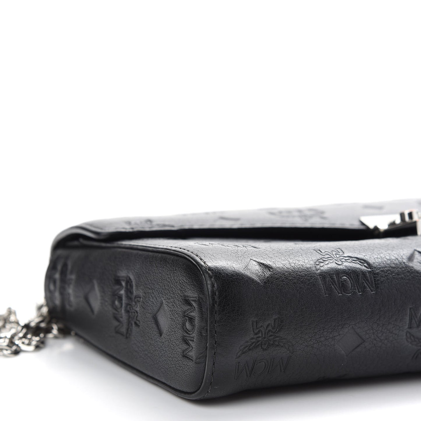 Calfskin Ottomar Monogram Medium Millie Crossbody Bag Black