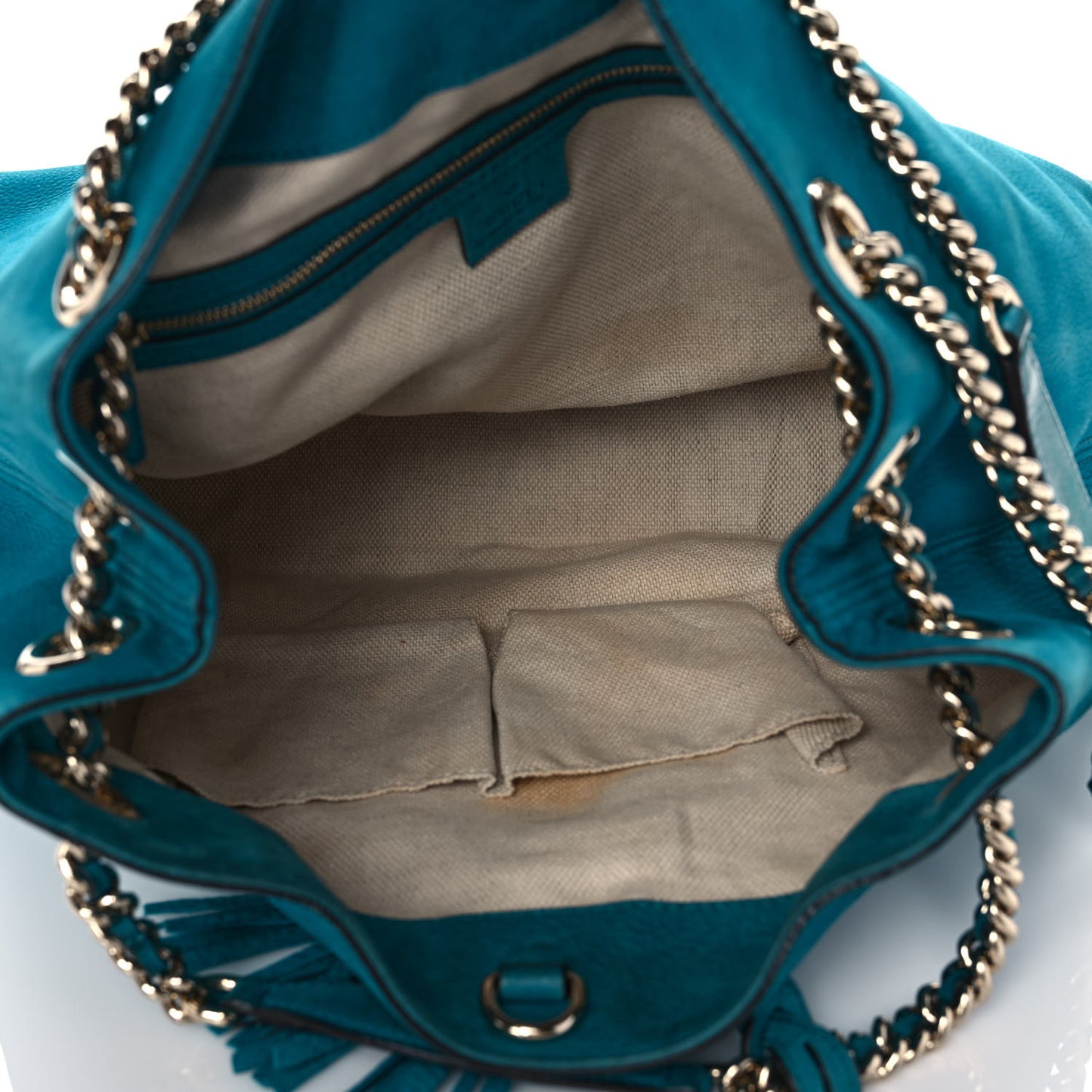 Vitello Range Medium Soho Chain Shoulder Bag Deep Cobalt