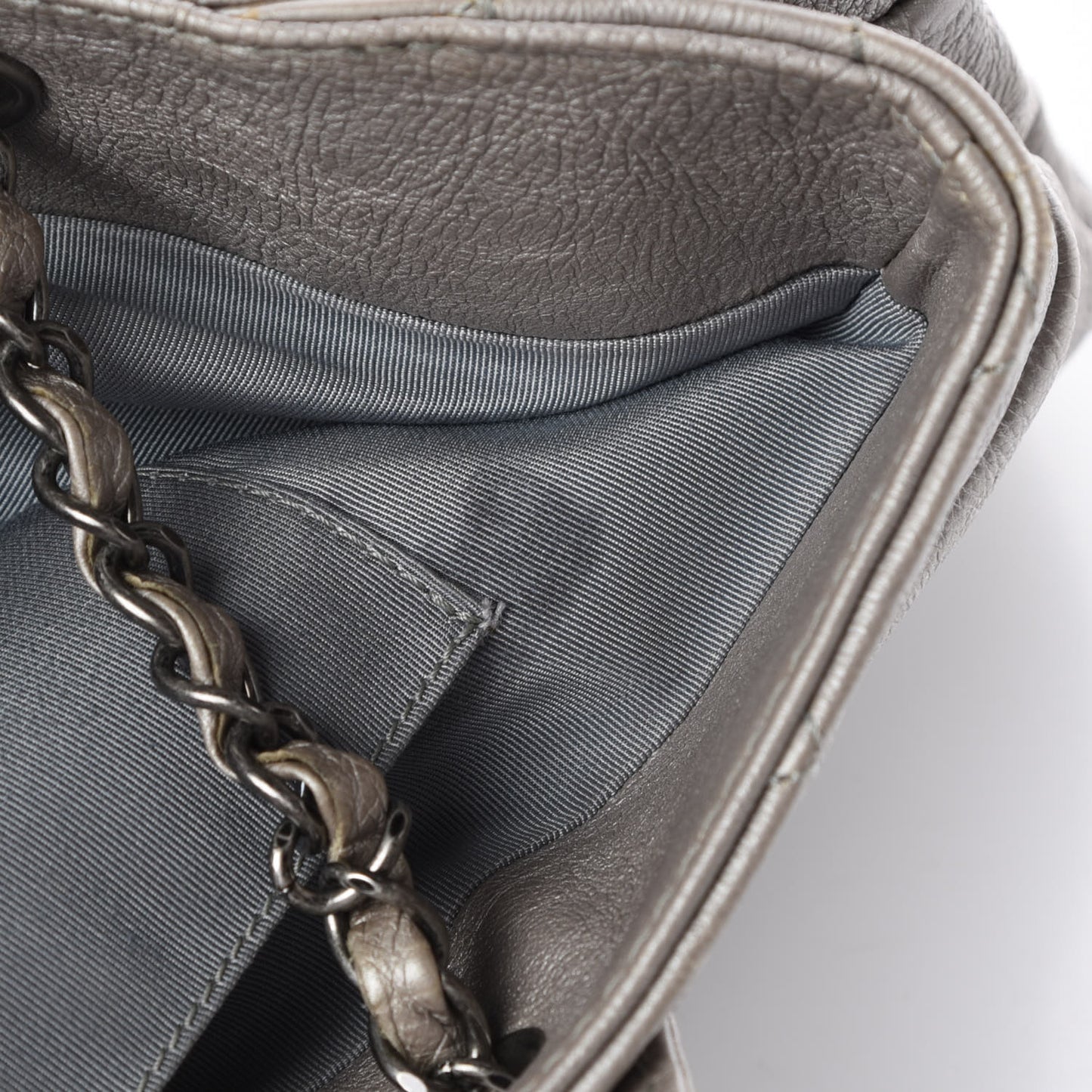 Calfskin Large Trianon Tote Grey