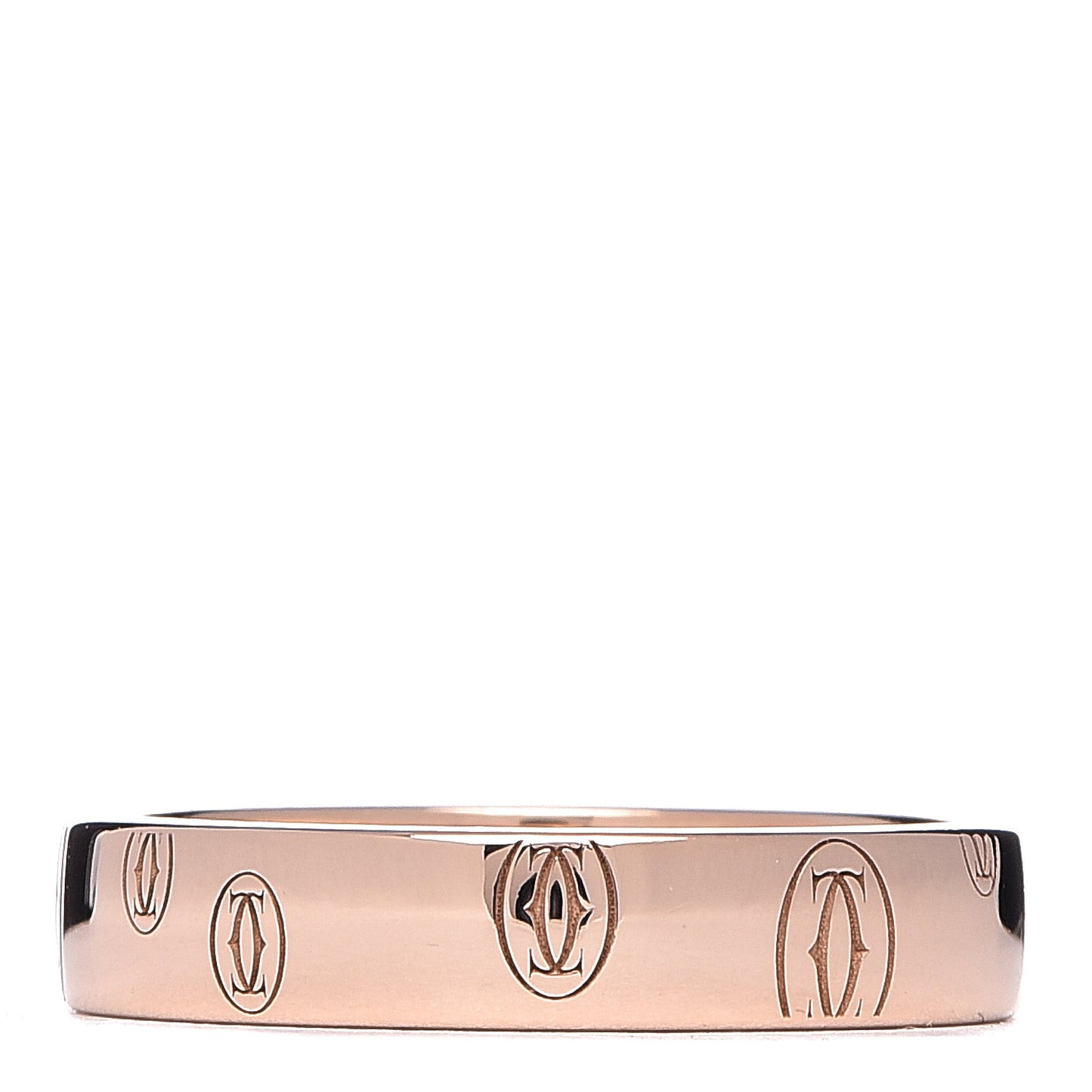18K Pink Gold 4mm Happy Birthday Band Ring 53 6.25