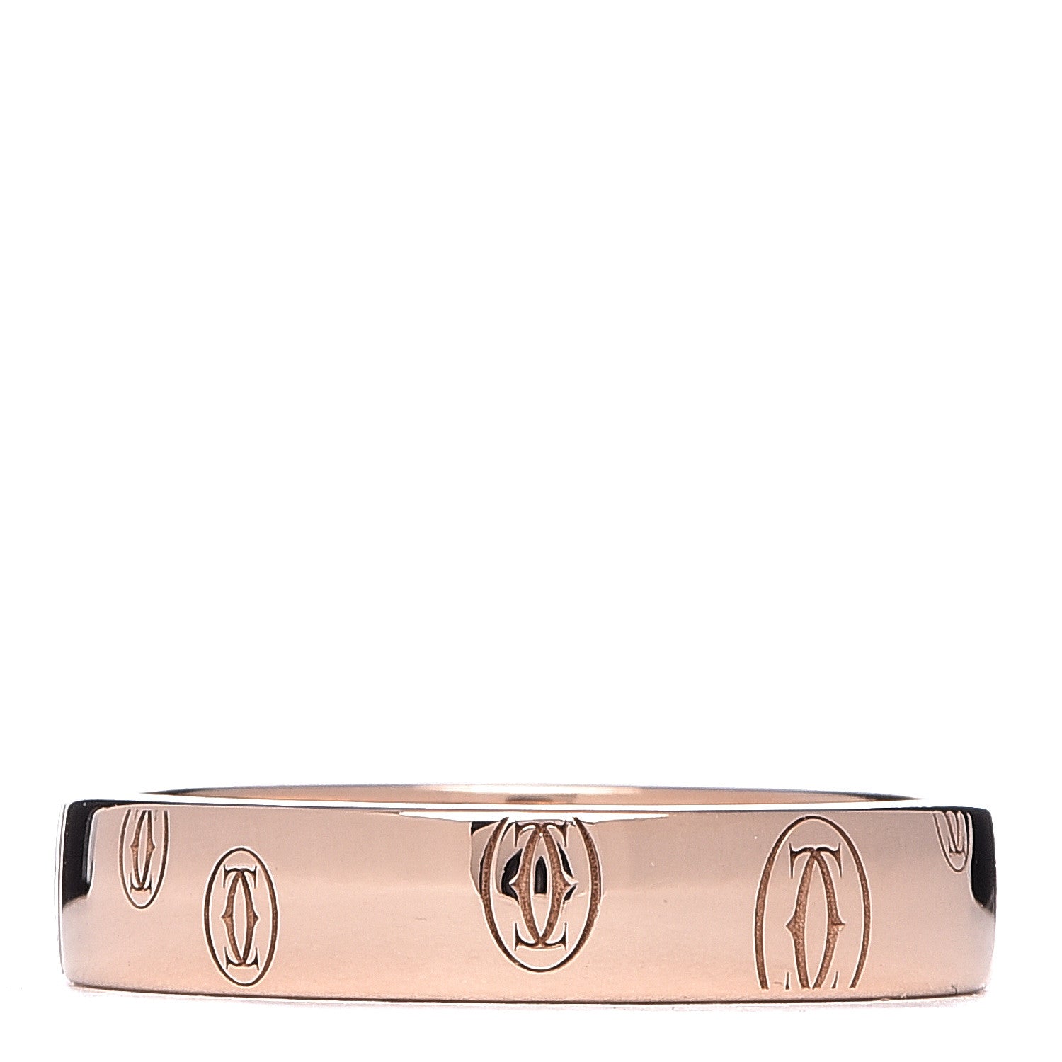 Cartier 18K Pink Gold 4mm Happy Birthday Band Ring 53 6.25 1 of 5