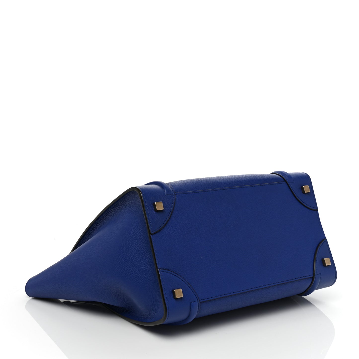 Drummed Calfskin Mini Luggage Indigo