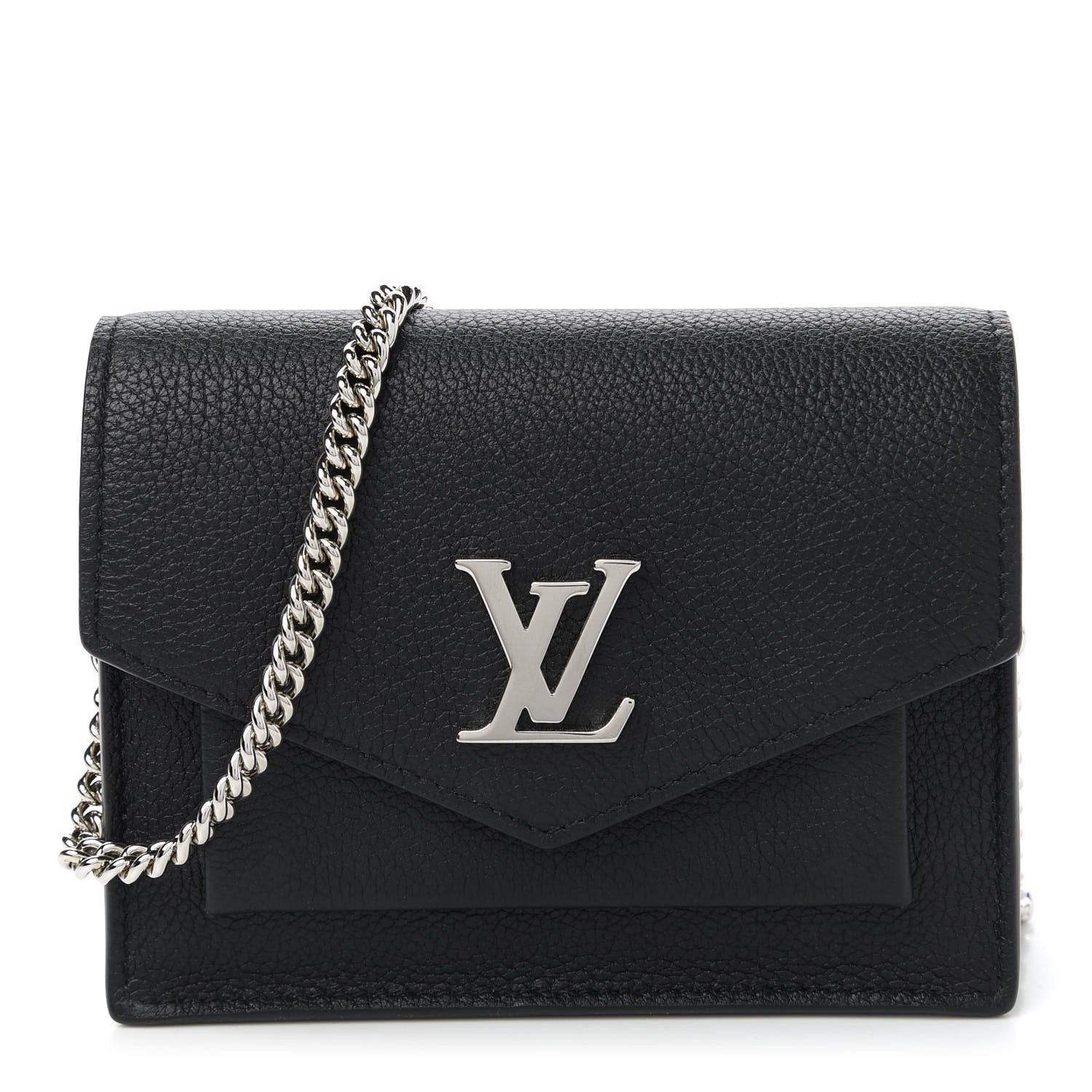 Louis Vuitton Soft Calfskin Mini My Lockme Chain Pochette Black 1 of 10