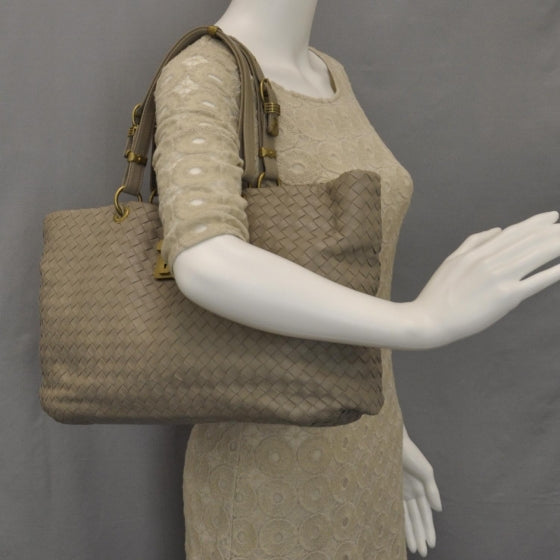 Nappa Intrecciato Large Capri Tote Limo