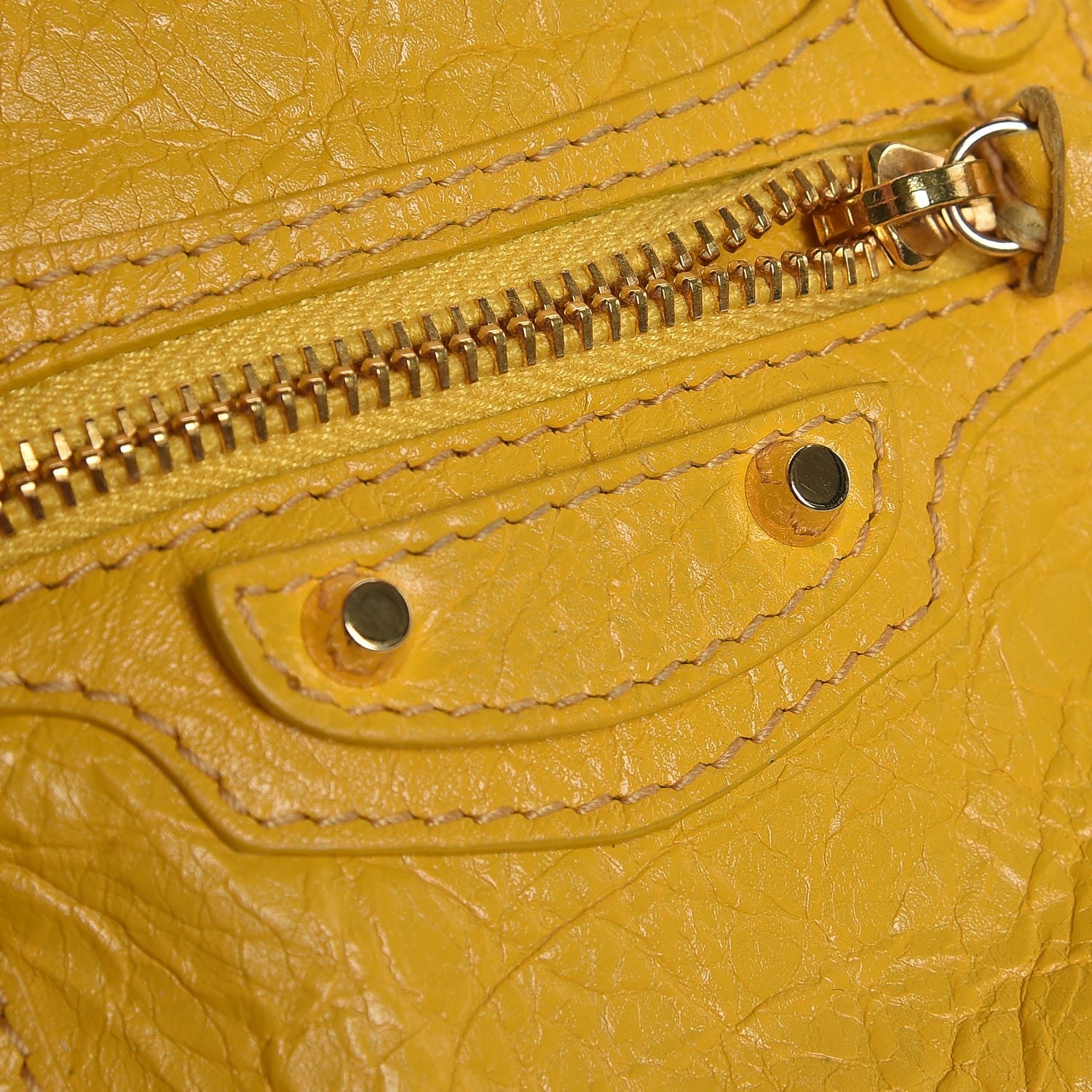 Balenciaga Agneau Classic Gold Hardware Nano City Jaune Epi 15 of 16