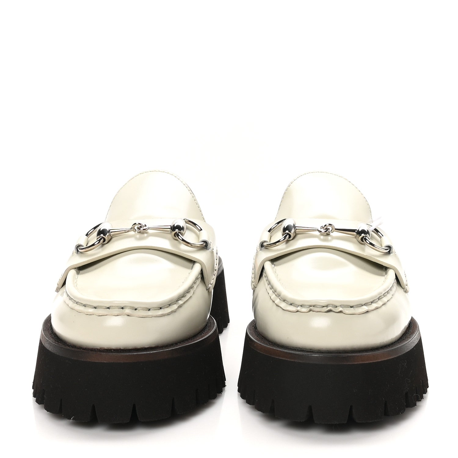 Gucci Cordovan Lux Horsebit Platform Mules 36.5 Mystic White 3 of 10