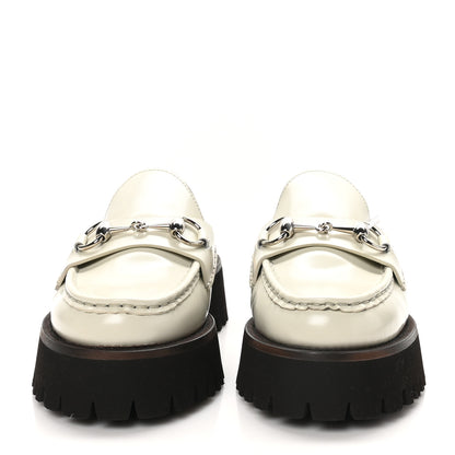 Gucci Cordovan Lux Horsebit Platform Mules 36.5 Mystic White 3 of 10