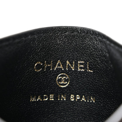 Chanel Calfskin Crocodile Embossed Crococo Card Holder Black 6 of 8