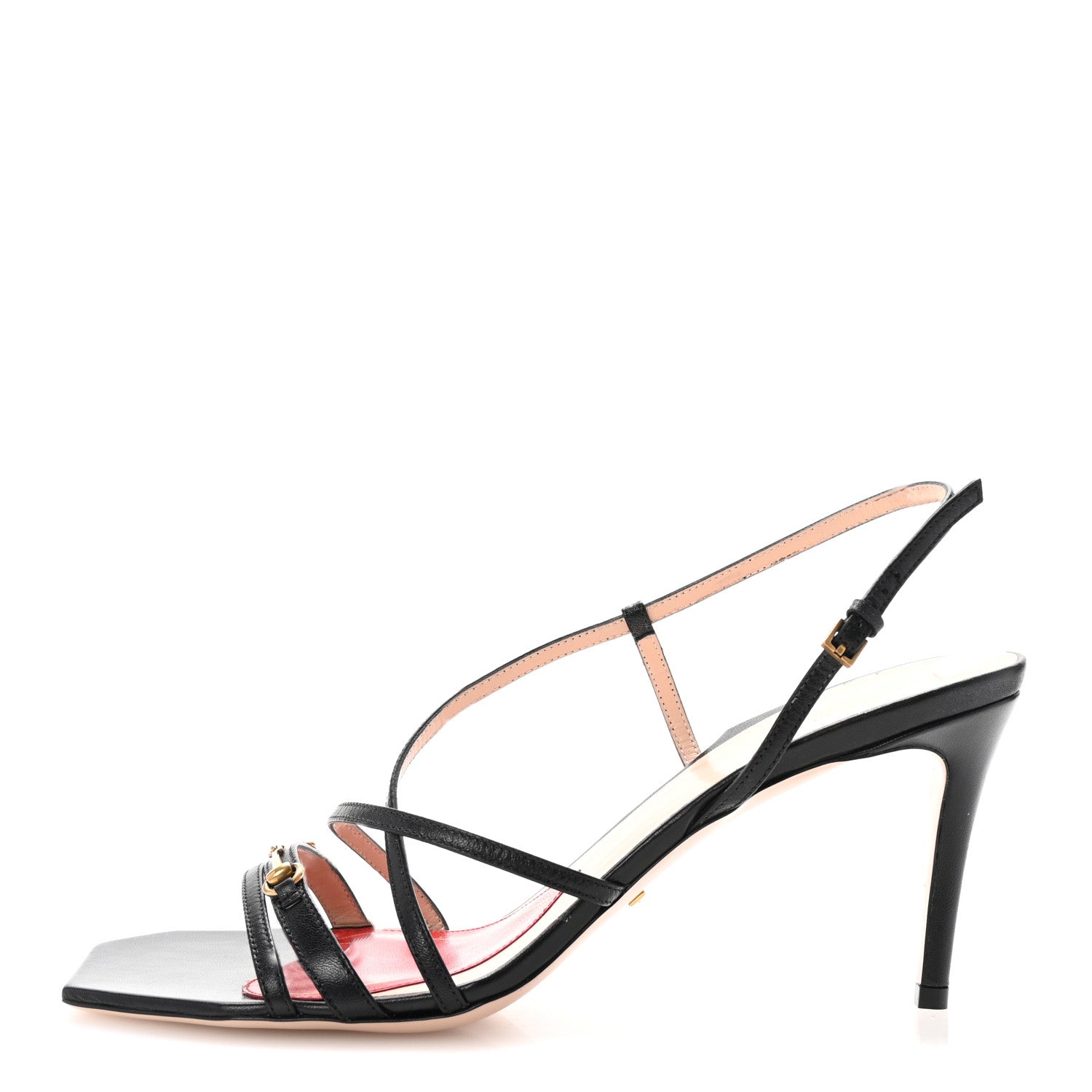 Gucci Malaga Kid Victoria Strappy Horsebit Sandals 41 Black 1 of 9