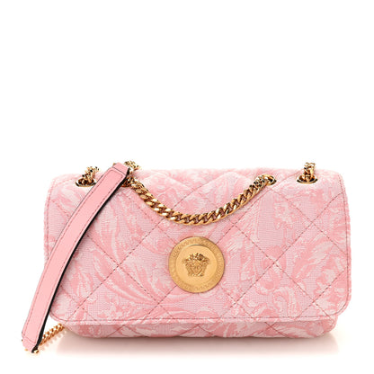 Versace Baroque Jacquard Quilted Small Medusa Shoulder Bag Baby Pink 1 of 11