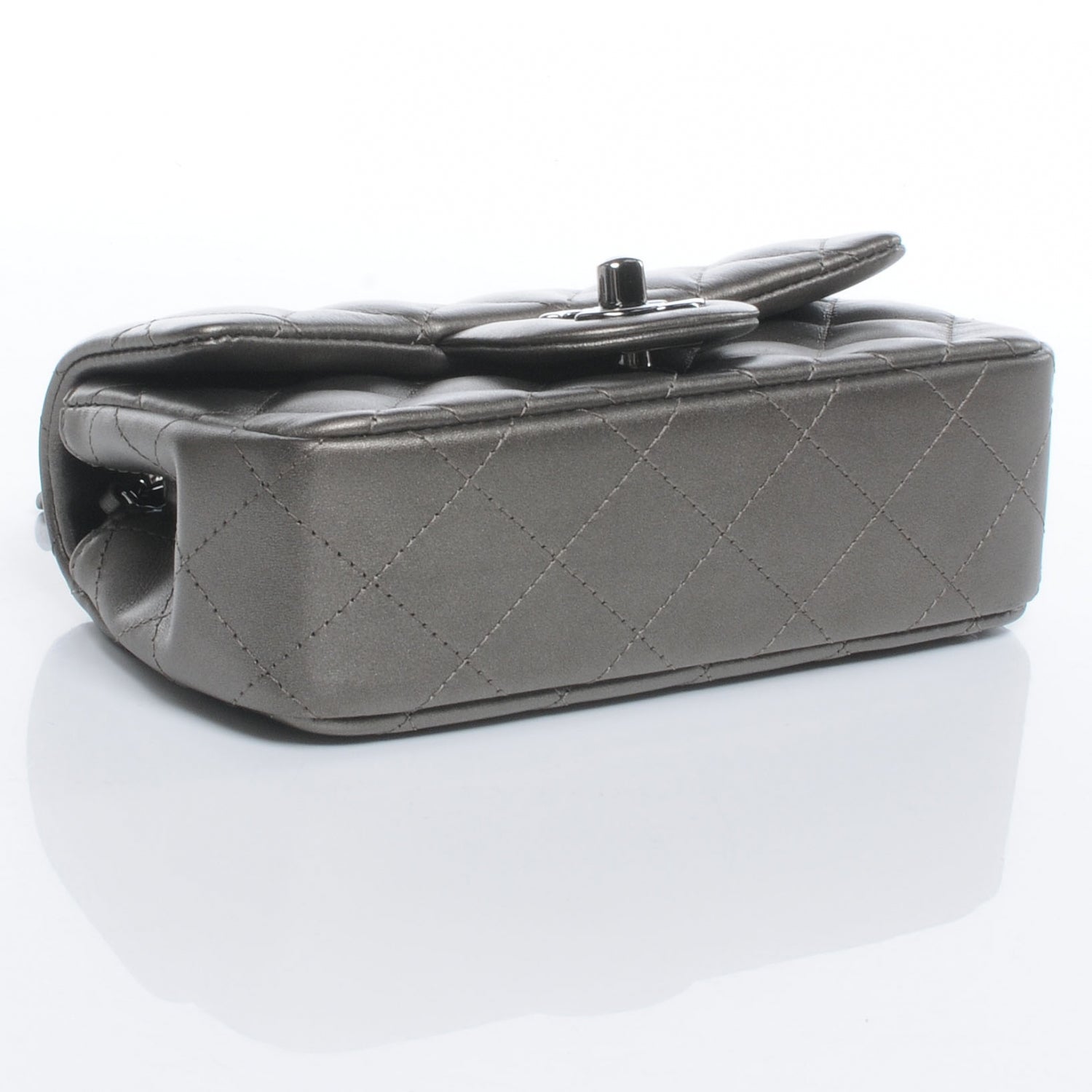 Chanel Lambskin Quilted Extra Mini Flap Dark Silver 4 of 8