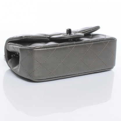 Chanel Lambskin Quilted Extra Mini Flap Dark Silver 4 of 8