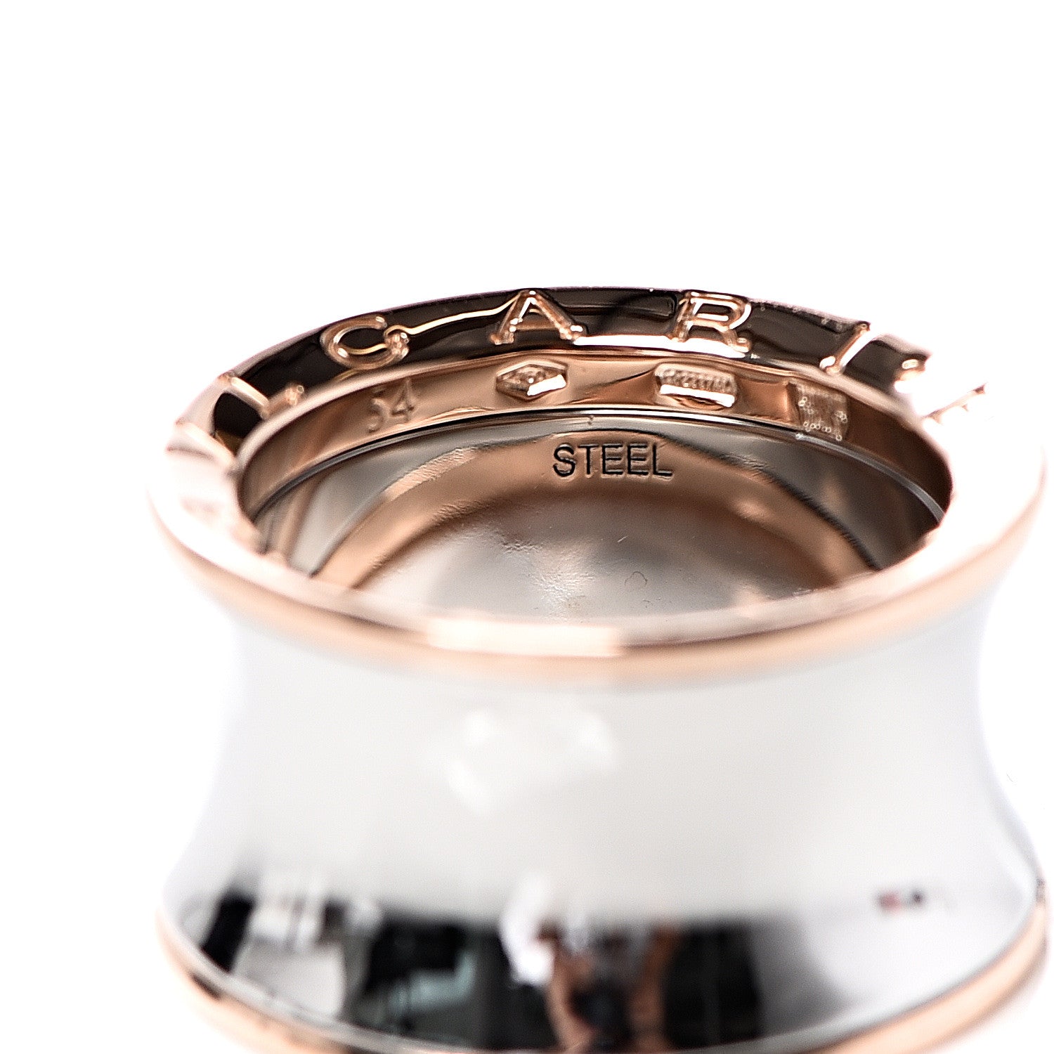 Bulgari Stainless Steel 18K Rose Gold Anish Kapoor B.Zero1 Ring 54 6.75 5 of 5