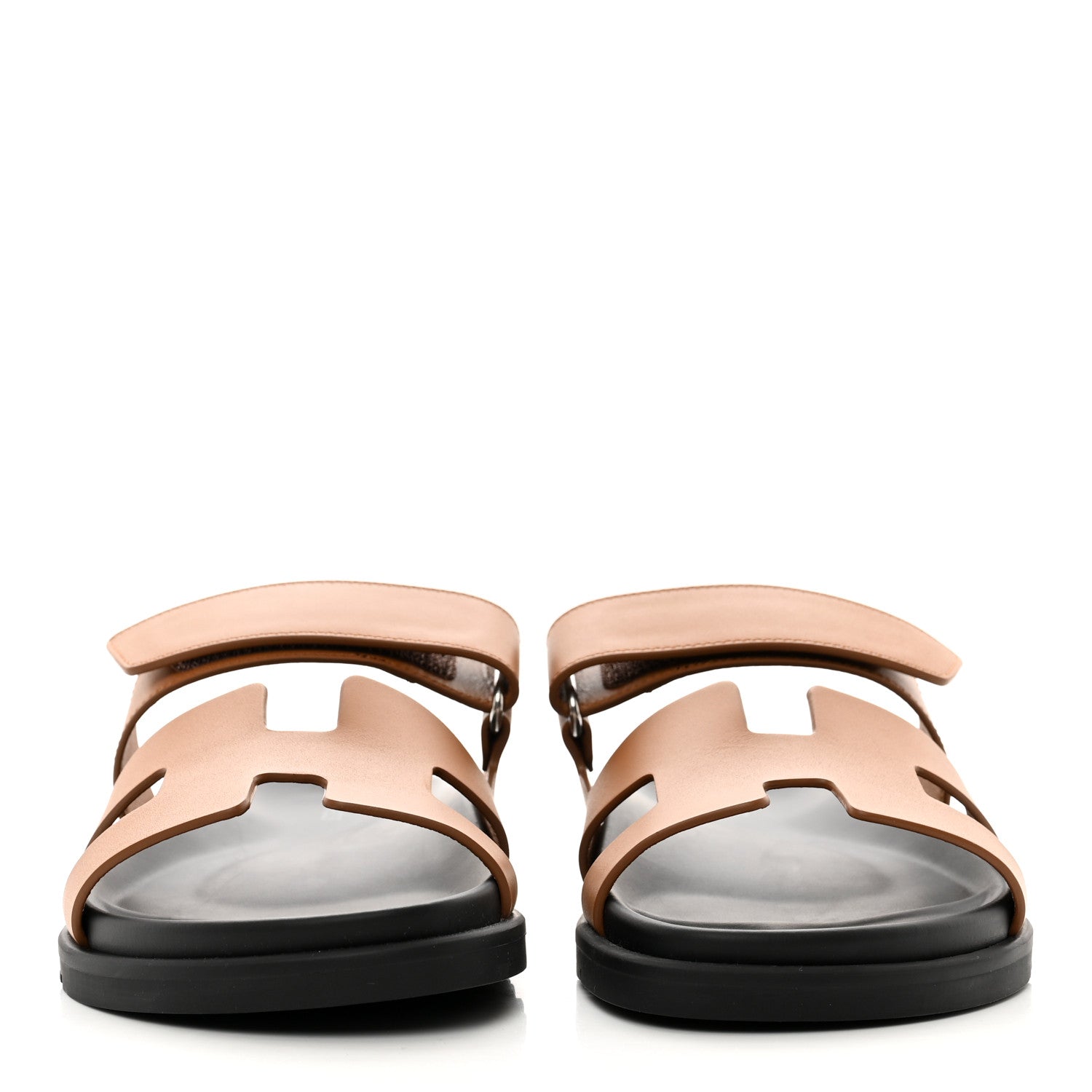 Hermes Epsom Womens Chypre Sandals 38 Natural 2 of 9