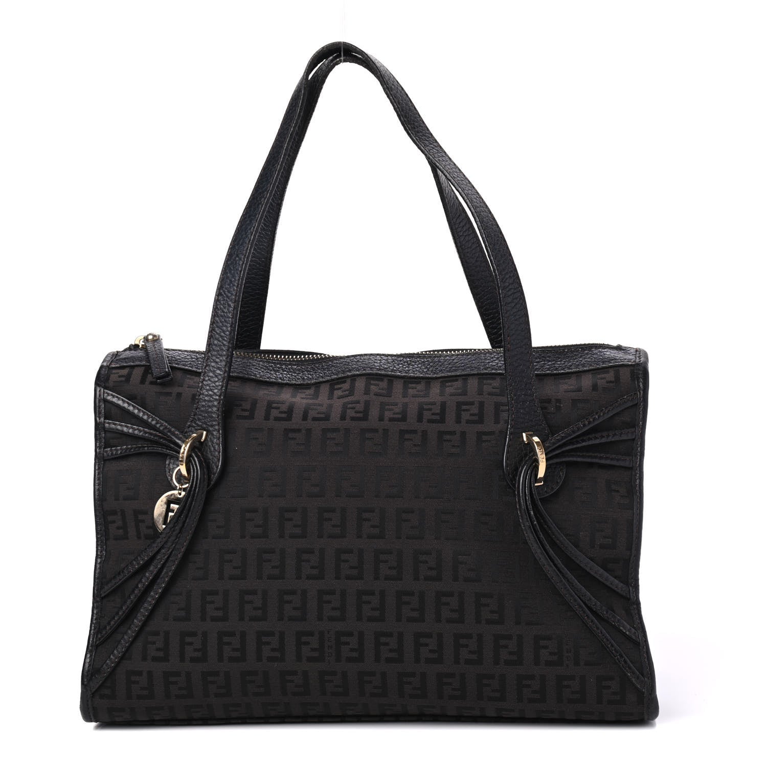 Fendi Zucchino Shoulder Bag Black 1 of 4