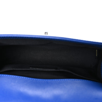 Chanel Patent Calfskin Quilted Medium Plexiglass Boy Flap Blue 5 of 10
