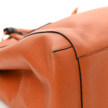 Gucci Pebbled Calfskin Large Lady Tassel Top Handle Bag Orange 9 of 22