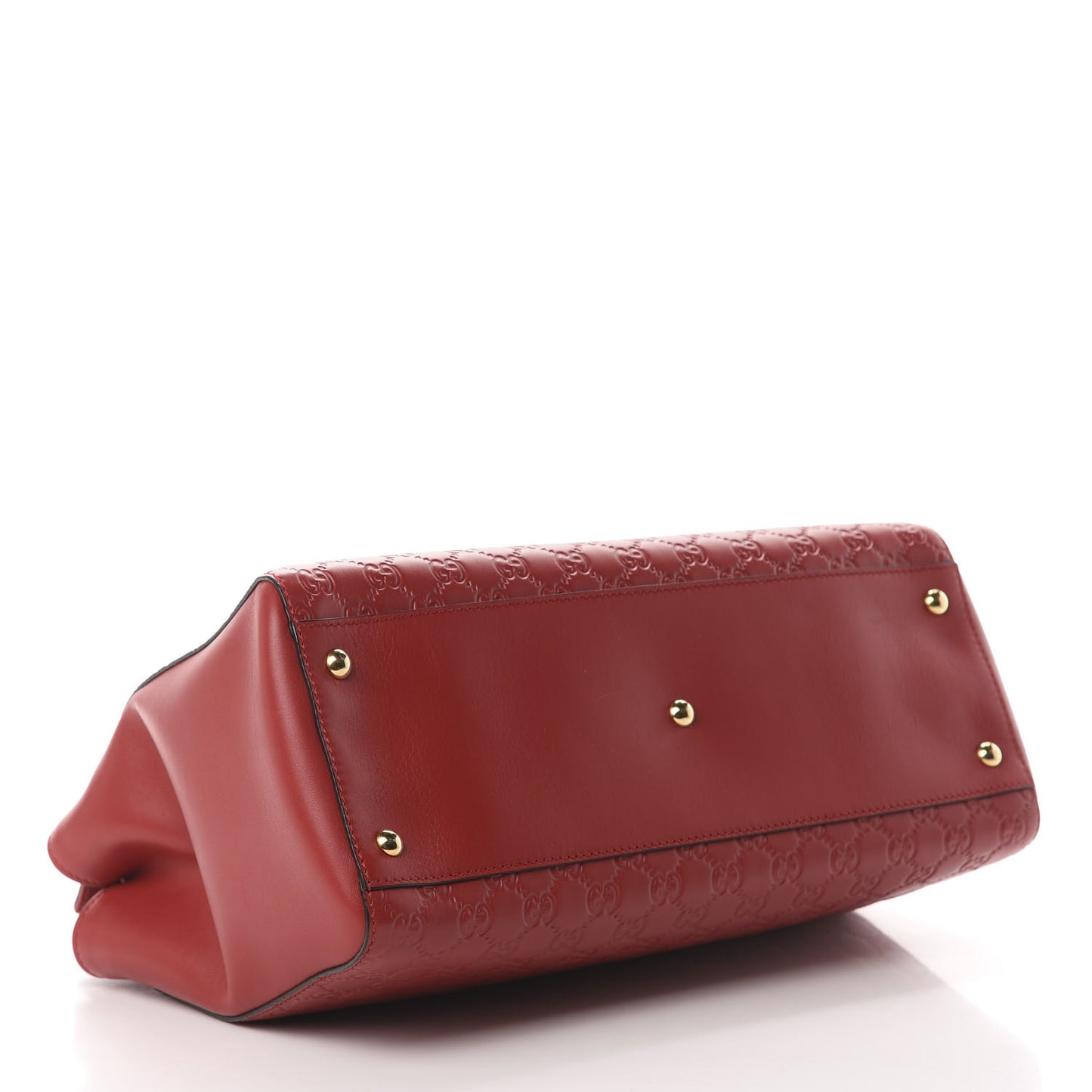 Soft Guccissima Signature Large Shoulder Tote Bag Hibiscus Red