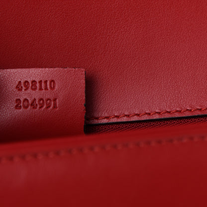 Gucci Calfskin Matelasse Small GG Marmont Top Handle Shoulder Bag Hibiscus Red 9 of 10