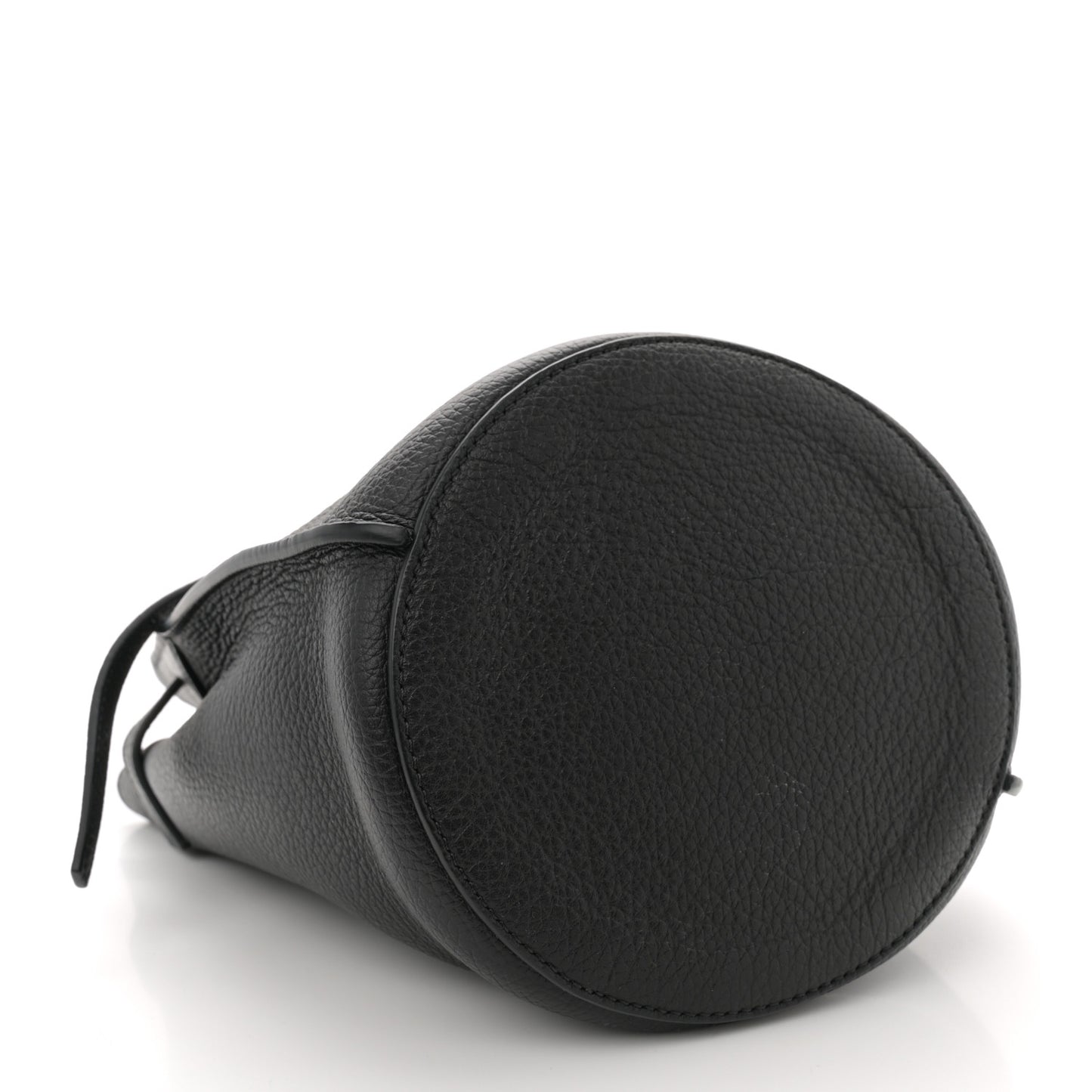 Supple Grained Calfskin Nano Big Bag Bucket Black