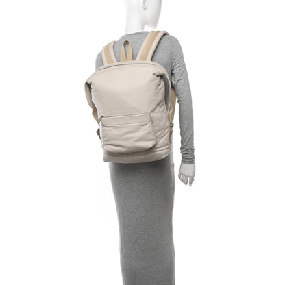 Bottega Veneta Canvas Calfskin Backpack Natural 2 of 14