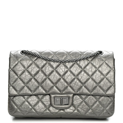 Chanel Metallic Aged Calfskin Quilted 2.55 Reissue 227 Flap Silver 1 of 8