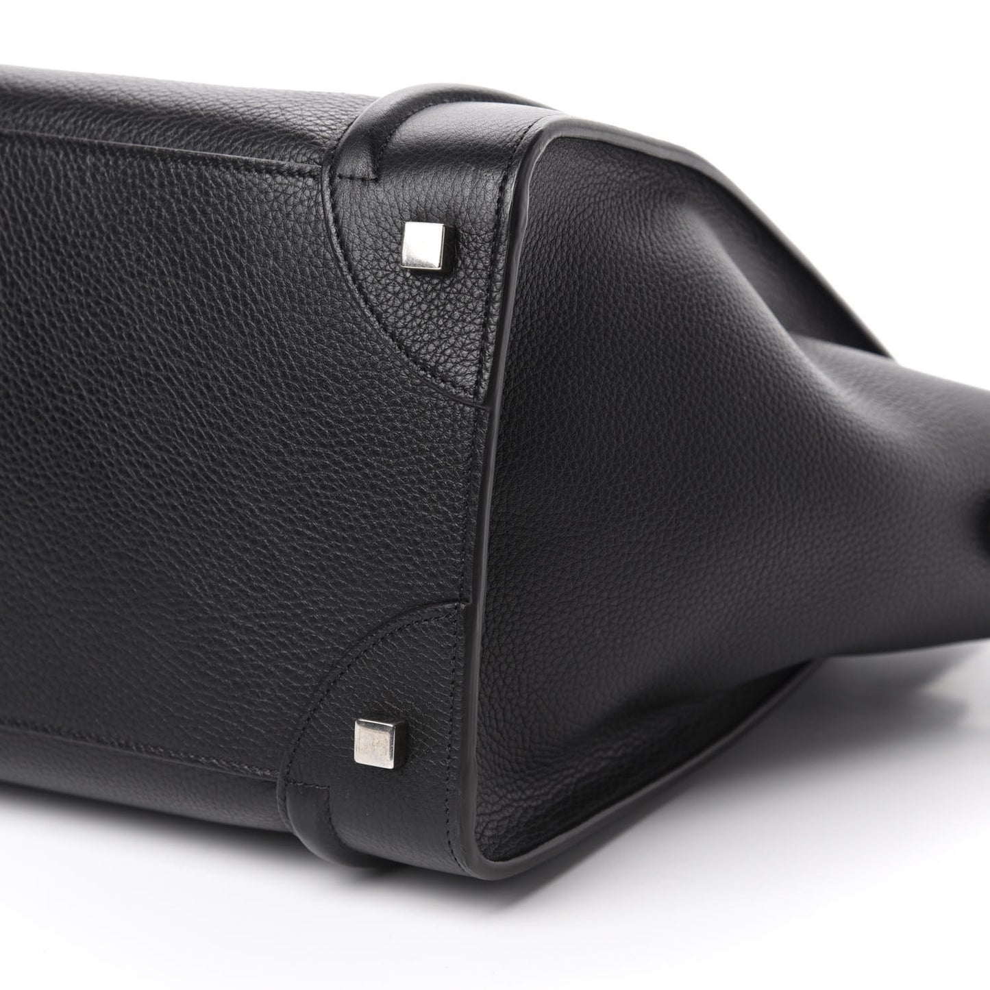 Drummed Calfskin Mini Luggage Black