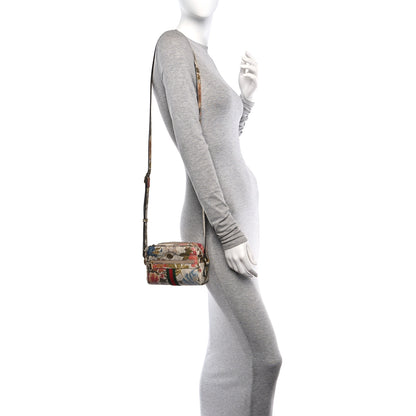 Gucci GG Supreme Monogram Water Flora Web Mini Ophidia Shoulder Bag Beige White Multicolor 2 of 10