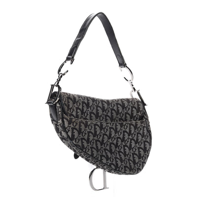 Christian Dior Monogram Saddle Bag Black 3 of 14