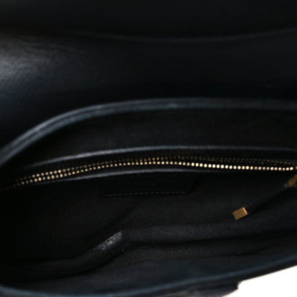 Christian Dior Grained Calfskin Saddle Bag Black 5 of 11