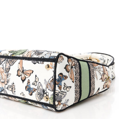 Christian Dior Canvas Toile de Jouy Mexico Embroidered Medium Lady D-Lite White Multicolor 10 of 10