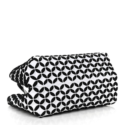 Alaia Calfskin Maille Macro Petale Cabas Tote Black White 5 of 9