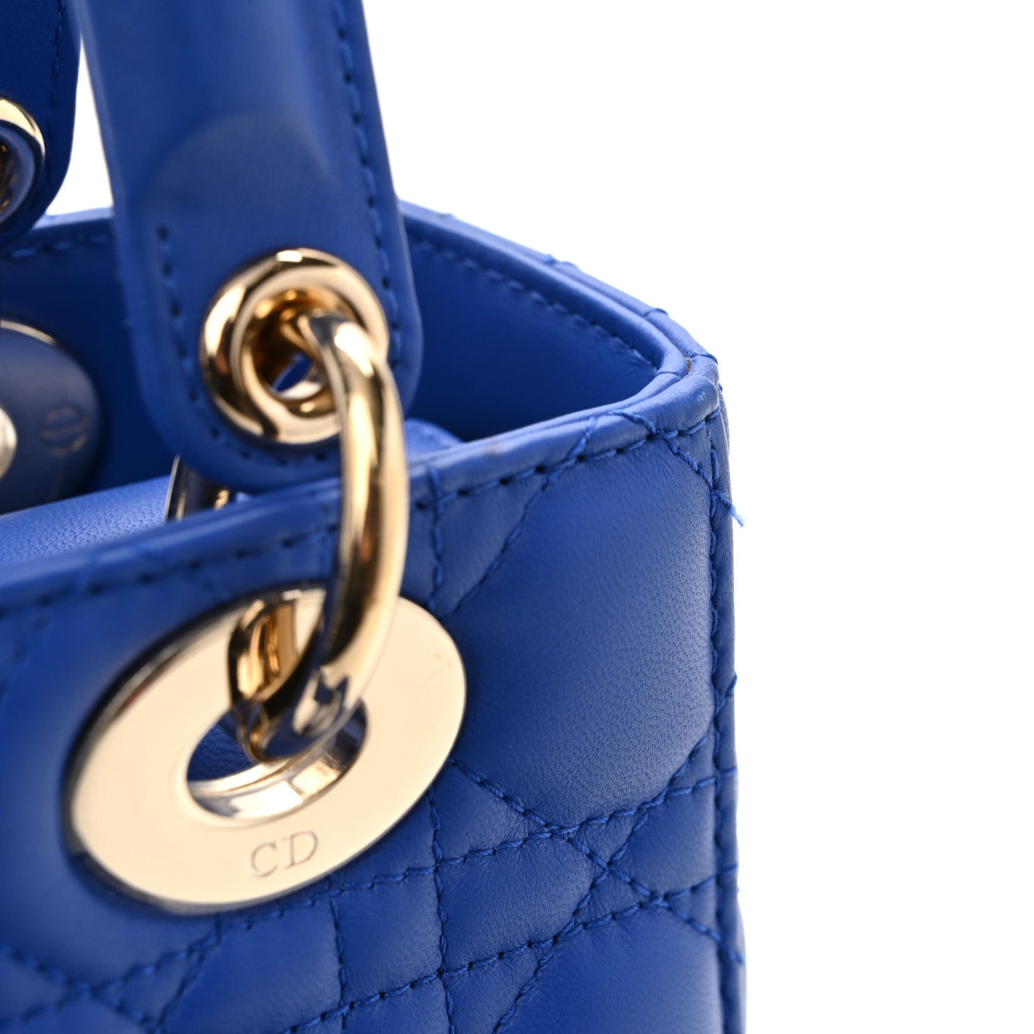 Christian Dior Lambskin Cannage Small My ABCDior Lady Dior Blue 11 of 11
