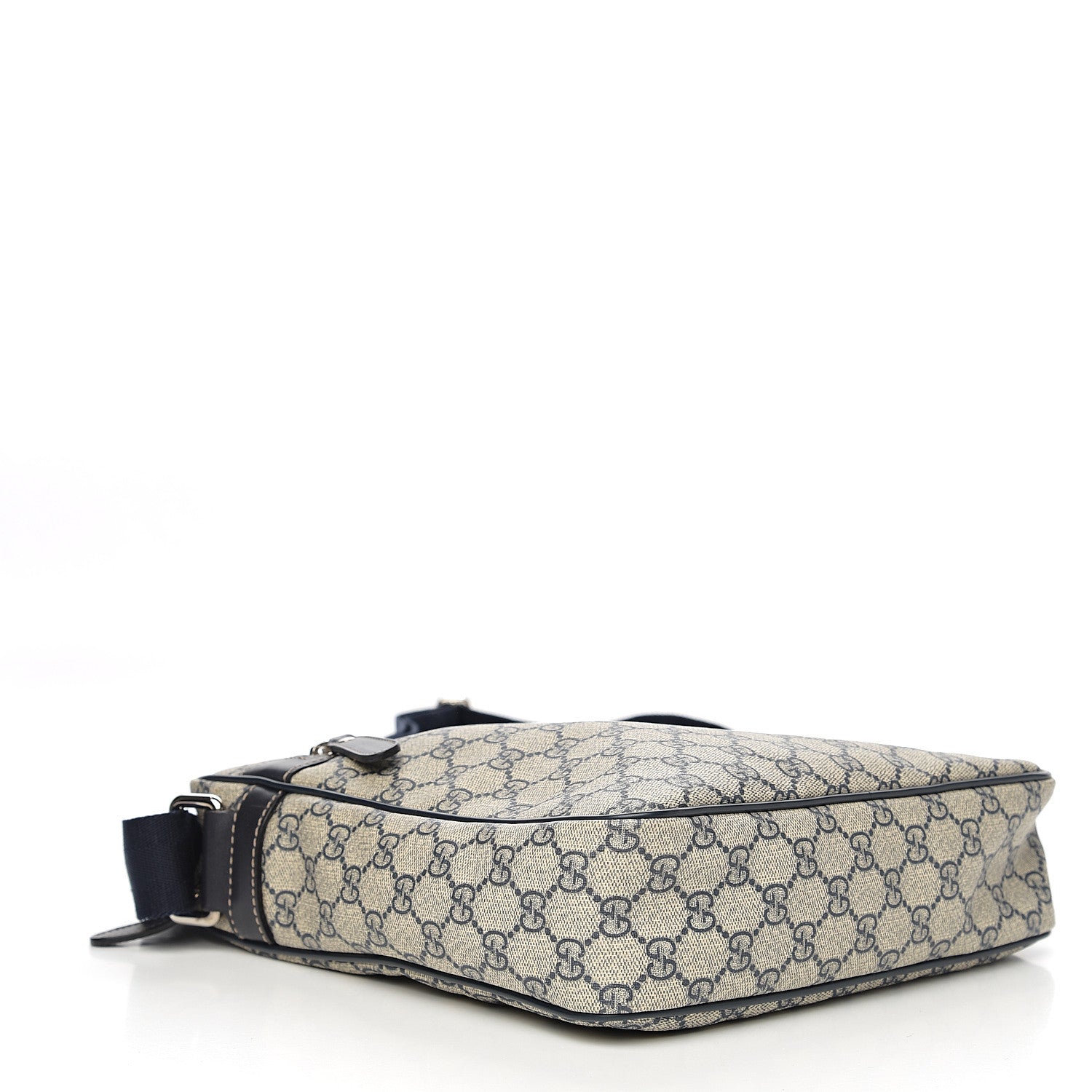 Gucci GG Plus Monogram Selleria Calfskin Medium Messenger Bag Beige Blue 3 of 10