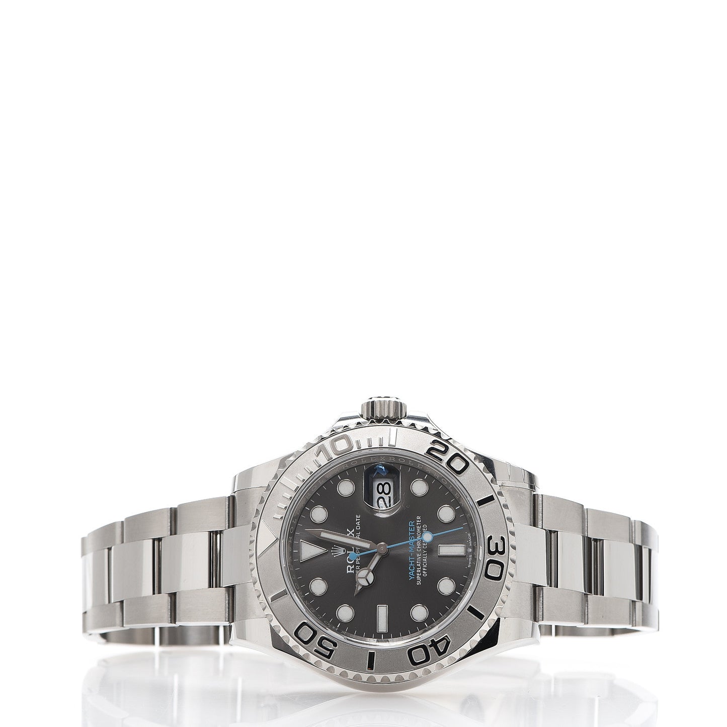 Stainless Steel Platinum 40mm Oyster Perpetual Date Yacht-Master Watch Slate 126622