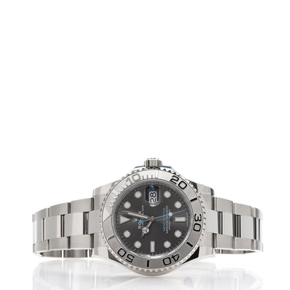 Rolex Stainless Steel Platinum 40mm Oyster Perpetual Date Yacht-Master Watch Slate 126622 2 of 10
