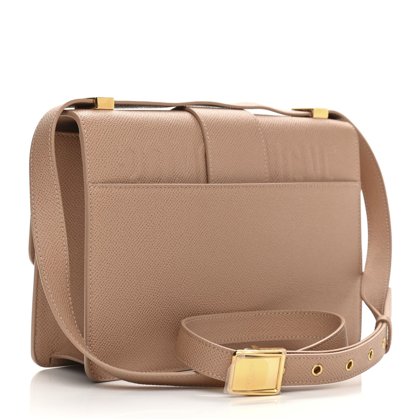 Grained Calfskin 30 Montaigne Flap Bag Nude