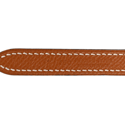 Hermes Epsom Swift 13mm Focus Belt 75 30 Gold Black 4 of 6